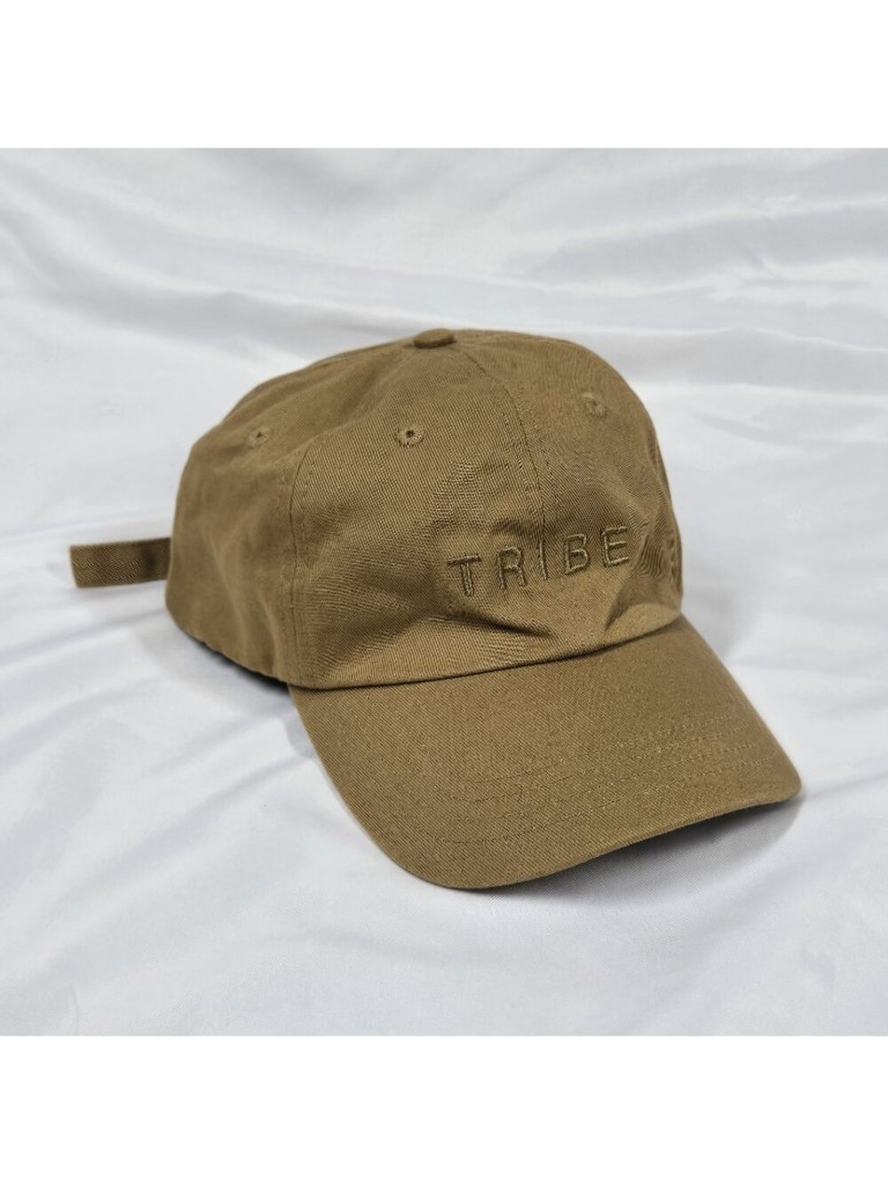 Tribe Kelley Hat "TRIBE" Embroidered Baseball Cap Men's Adjustable Tan Khaki